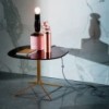 Mesa auxiliar Genius shaped cristal Sovet Italia. Mesas auxiliares de diseño.