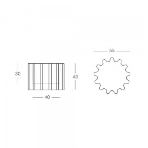 Macetero Gear moderno Slide. Mobiliario y complementos de exterior.