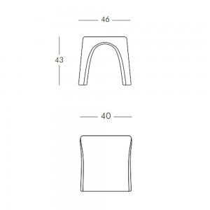 Taburete de diseño Amélie Sgabello Slide Design. Muebles para contract