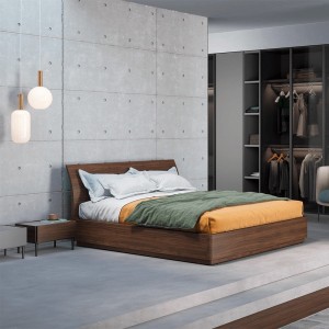 Cama diseño Italiano Bend contenedor de Novamobili. Camas de dos plazas.