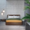 Cama diseño Italiano Bend contenedor de Novamobili. Camas de dos plazas.