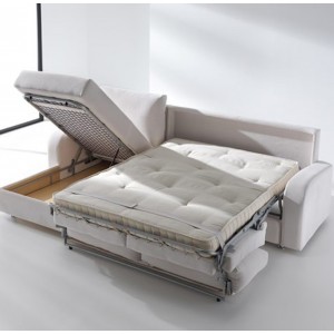 Sofá cama 2 plazas + Chaise Longue París de ES Interiorismo. Puf cama y Sofas cama.