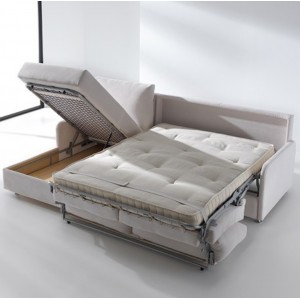 Sofá cama 2 plazas + Chaise Longue Berlín de ES Interiorismo. Puf cama y Sofas cama.