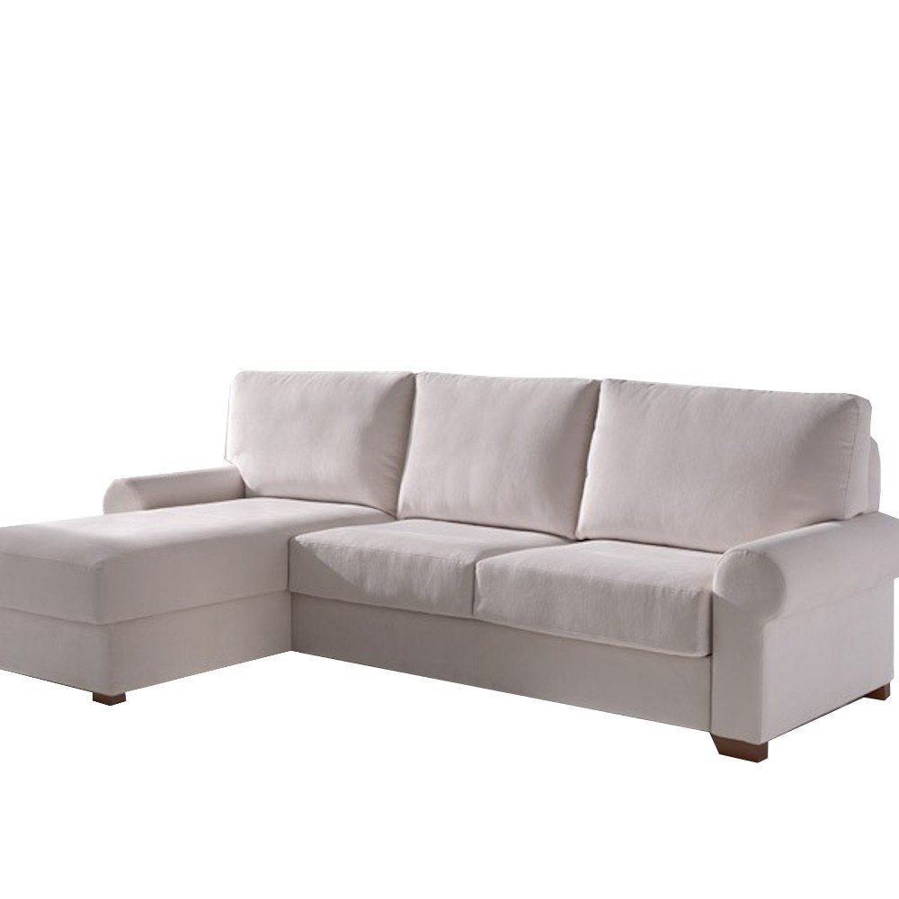 Sofá cama 2 plazas + Chaise Longue Nápoles de ES Interiorismo. Puf cama y Sofas cama.