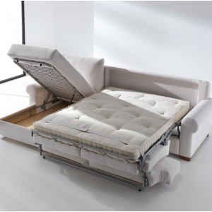 Sofá cama 2 plazas + Chaise Longue Nápoles de ES Interiorismo. Puf cama y Sofas cama.