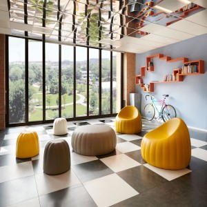 Sillón de diseño suave Slide Design. Muebles para contract