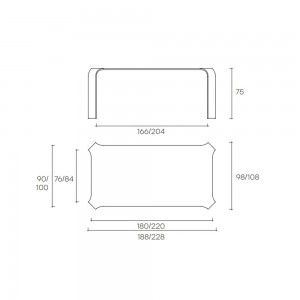 Mesa rectangular Ragno de Fiam. Mesas modernas de cristal para comedor.