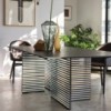 Mesa rectangular Big Wave de Fiam. Mesas para comedor o salón con base de vidrio.