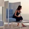 Sillón de diseño Cocoon Solanas de Gandia Blasco. Sillones para jadines.
