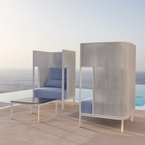 Sillón de diseño Cocoon Solanas de Gandia Blasco. Sillones para jadines.
