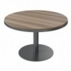 Mesa de juntas redonda moderna de melanina con base de metal de ofifran