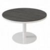 Mesa de juntas redonda moderna de melanina con base de metal de ofifran