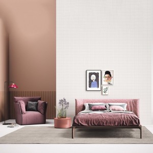 Cama Park lujosa y contemporánea de Novamobili. Camas de diseño moderno.