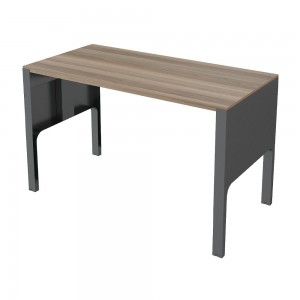 Mesa de oficina auxiliar moderna con acabados en metal y madera de ofifran