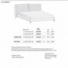 Cama elegante Margot tapizada de Novamobili. Camas matrimoniales modernas.