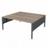 Mesa de oficina auxiliar Bench moderna con acabados en metal y melamina de ofifran