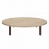 Mesa de centro redonda elegante de melanina con base de metal de ofifran