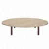 Mesa de centro redonda elegante de melanina con base de metal de ofifran