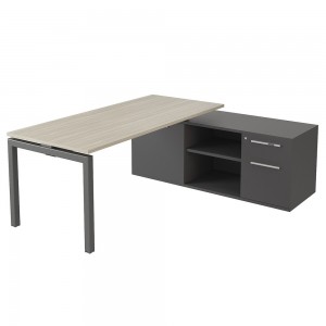 Mesa elegante y moderna de oficina diseñada en melamina con cajón y archivador de Ofifran.