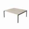 Mesa moderna auxiliar de oficina Bench cómoda con acabados en metal y melamina de Ofifran