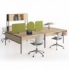 Mesa original auxiliar de oficina Bench elegante elaborada en metal y melamina de Ofifran