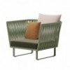 Sillón club exterior pies de aluminio Bela Rope colección Bitta de Kettal.
