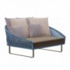 Cama Daybed exterior con pies de aluminio y tapizado Bela Rope colección Bitta de Kettal.