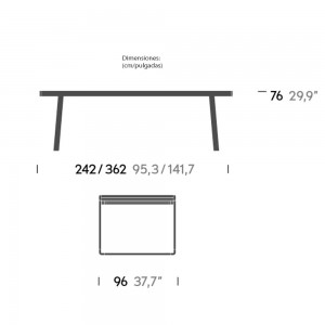 Mesa exterior comedor extensible, de la colección Bitta de Kettal.
