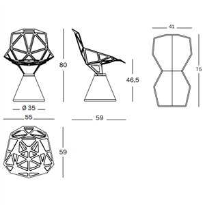 Silla Chair One Cemento de Magis. Silla ideal para jardin y terraza.