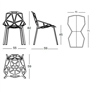 Silla Chair_One de Magis. Sillas apilables para exterior de diseño.
