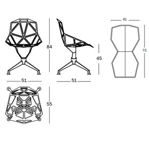 Silla Chair_One_4Star de Magis. Ideal para jardín y terraza de diseño.