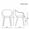 Sillón Cyborg Lady de Magis. Silla comedor de diseño único y elegante.