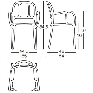Sillón Mila Magis de polipropileno exterior. Ideal para jardín y terraza.