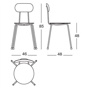 Silla Mariolina Magis apilable. Silla comedor diseño único y elegante.