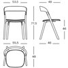 Silla Pila Tapizada de Magis. Silla apilable de madera de diseño elegante.