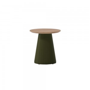 Mesa auxiliar Ø48 exterior de aluminio, de la colección Cala de Kettal.