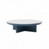 Mesa Centro Ø135 exterior base en aluminio, colección Cala de Kettal.