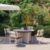 Mesa Comedor Ø135 exterior base de aluminio, colección Cala de Kettal.