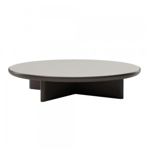 Mesa Centro Ø180 exterior con base en aluminio, colección Cala de Kettal.