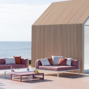 Island aluminio perfecto para exteriores modernos, colección Landscape de Kettal.