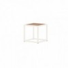Mesa auxiliar teca con base en aluminio para exteriores colección Landscape de Kettal.