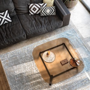Mesa centro Magma de Fiam. Mesas auxiliares para salón con sobre de cristal.