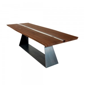 Mesa rectangular Bedrock Plank C Resina de Riva1920 con un diseño de lujo y alta calidad.