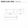 Mesa rectangular Bedrock Plank C Resina de Riva1920 con un diseño de lujo y alta calidad.