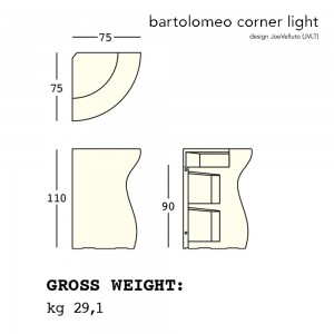Esquina Bartolomeo light de Plust Collection. Muebles originales de exterior.