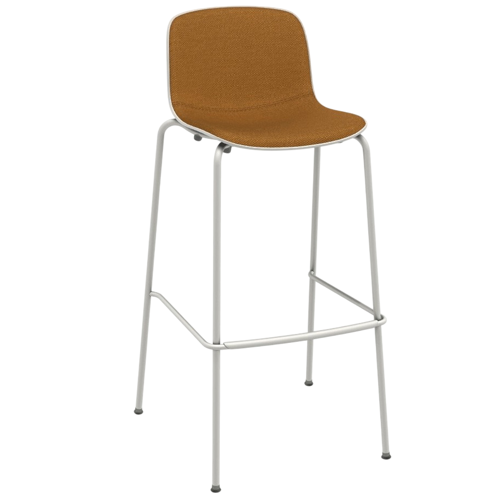 Taburete Troy de Polipropileno Tapizado Acero. Taburete de diseño moderno.