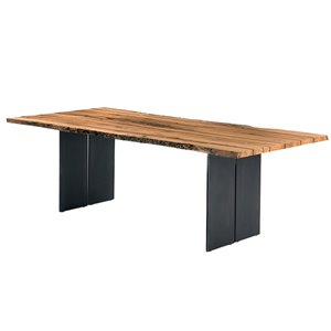 Mesa comedor Natura Briccola de Riva1920 con un diseño italiano de alta calidad, acabados modernos y de madera maciza.