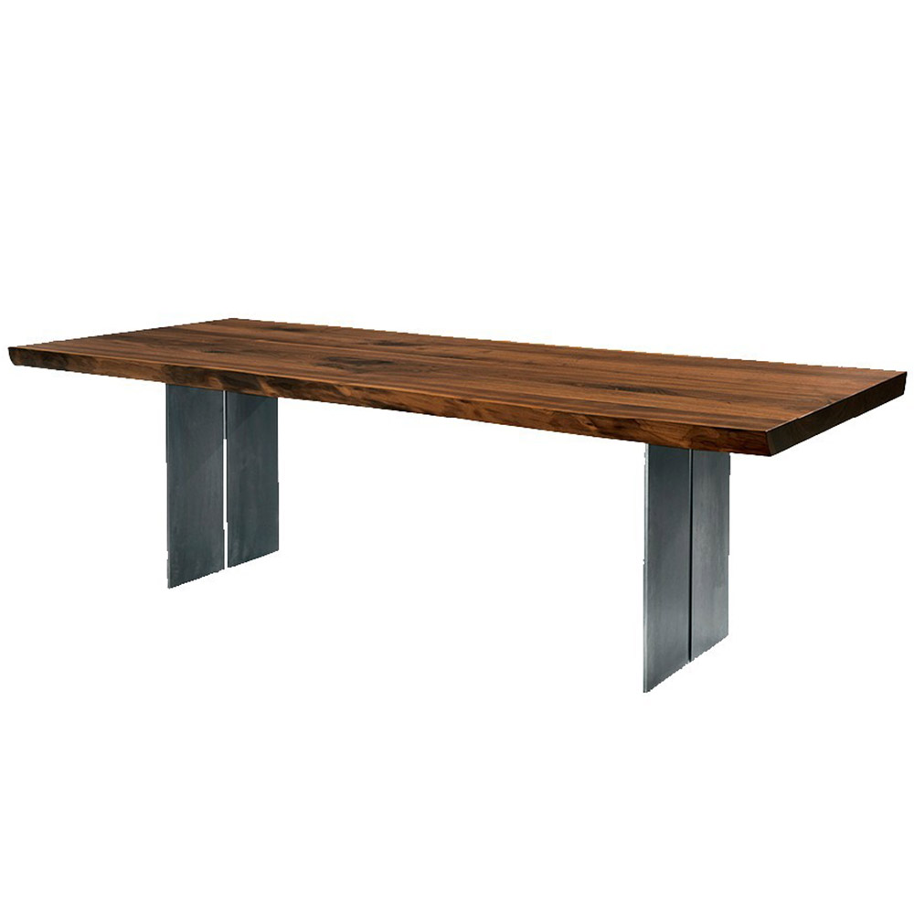 Mesa comedor madera rectangular Natura Extra Natural Sides de Riva1920 con un diseño natural de lujo y madera maciza italiana.