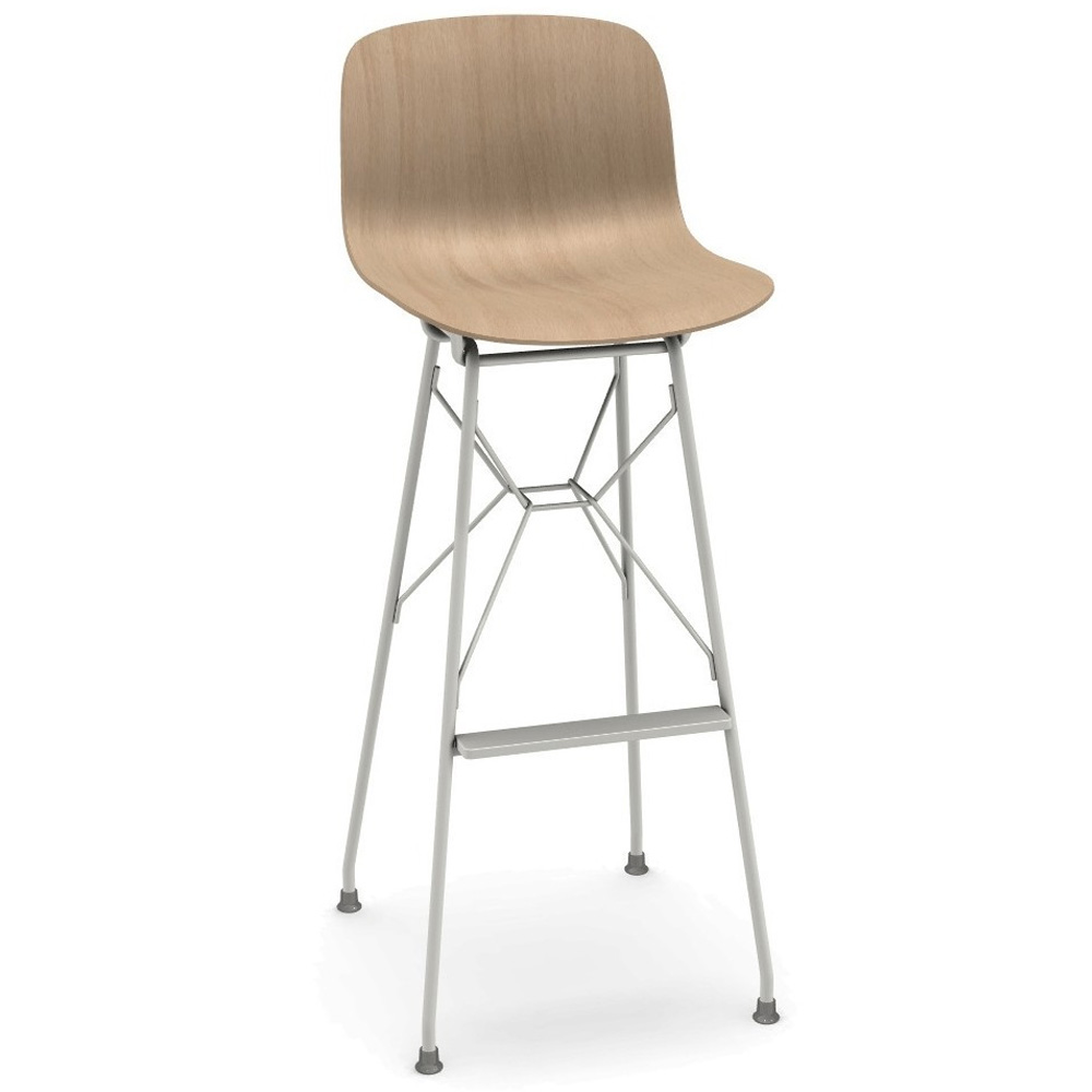 Taburete Troy Wireframe Madera Acero Magis. Taburetes de diseño moderno.