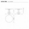 Mesa comedor madera circular Natura Tondo de Riva1920 con un diseño moderno y de lujo.